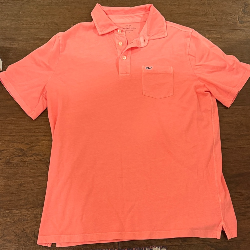 Vineyard Vines Kids Coral Polo Shirt